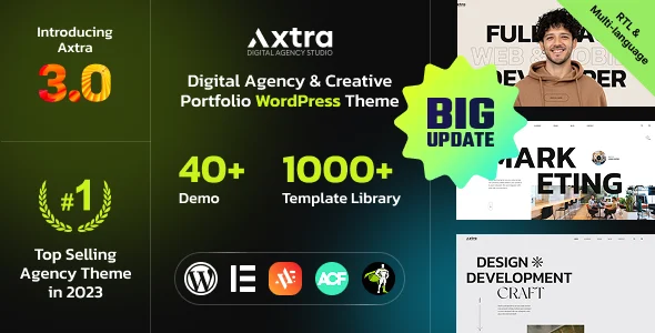 Axtra - Digital Agency Creative Portfolio WordPress Theme