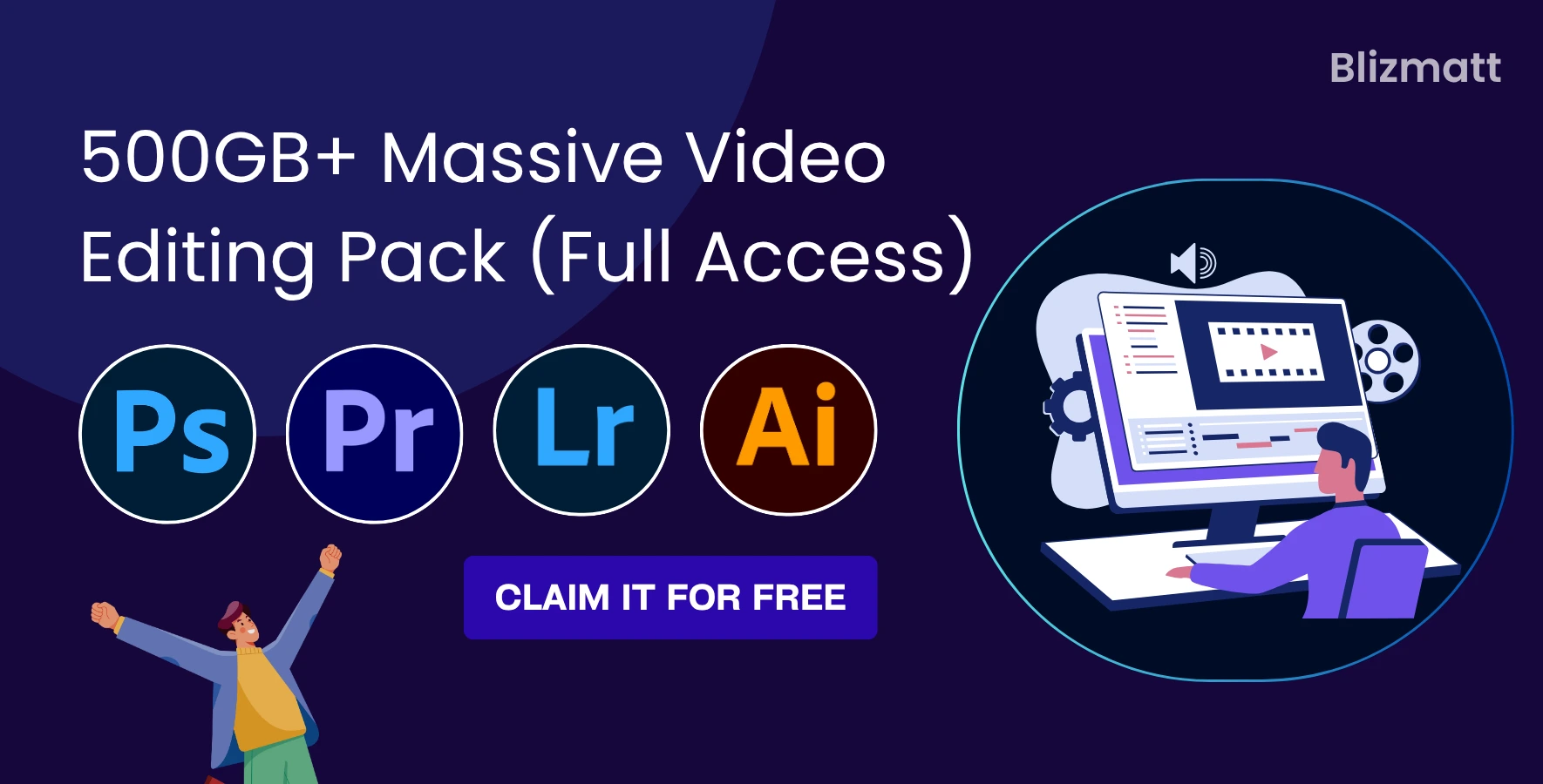 500GB Massive Video Editing Pack free gift