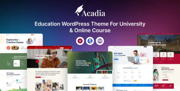 Courses and Education WordPress Theme - Acadia